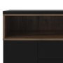 Roomers Sideboard 3 Drawers 3 Doors in Black and Walnut