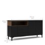 Roomers Sideboard 3 Drawers 3 Doors in Black and Walnut