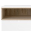 Roomers Sideboard 3 Drawers 3 Doors in White and Oak