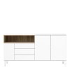Roomers Sideboard 3 Drawers 3 Doors in White and Oak