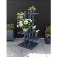 Galaxy Garden Plant Stand with 4 Shelves in Blue