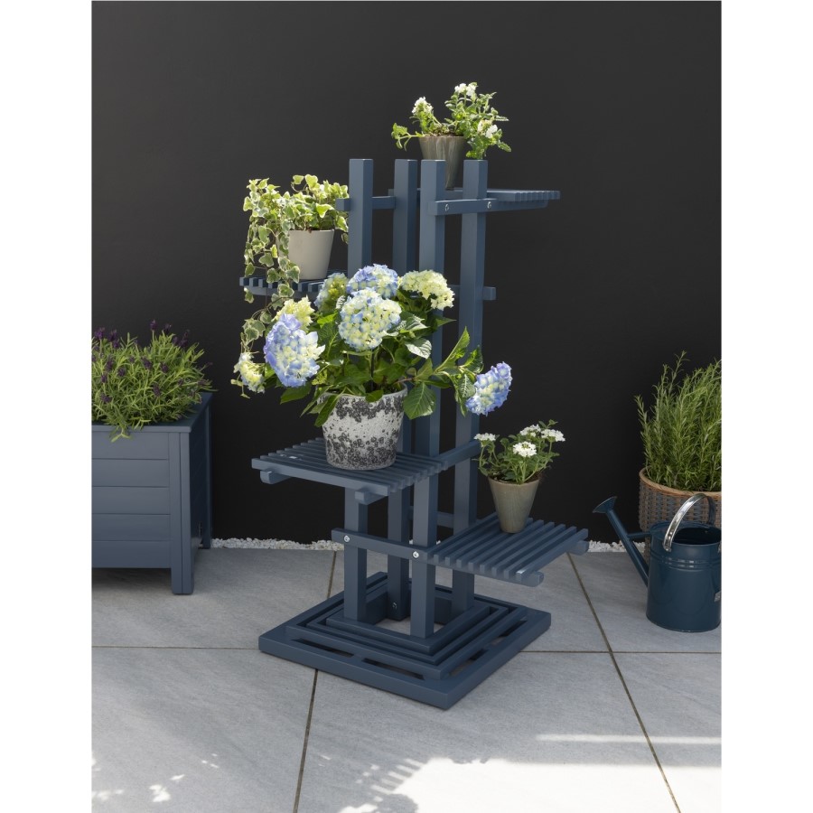 Galaxy Garden Plant Stand with 4 Shelves in Blue