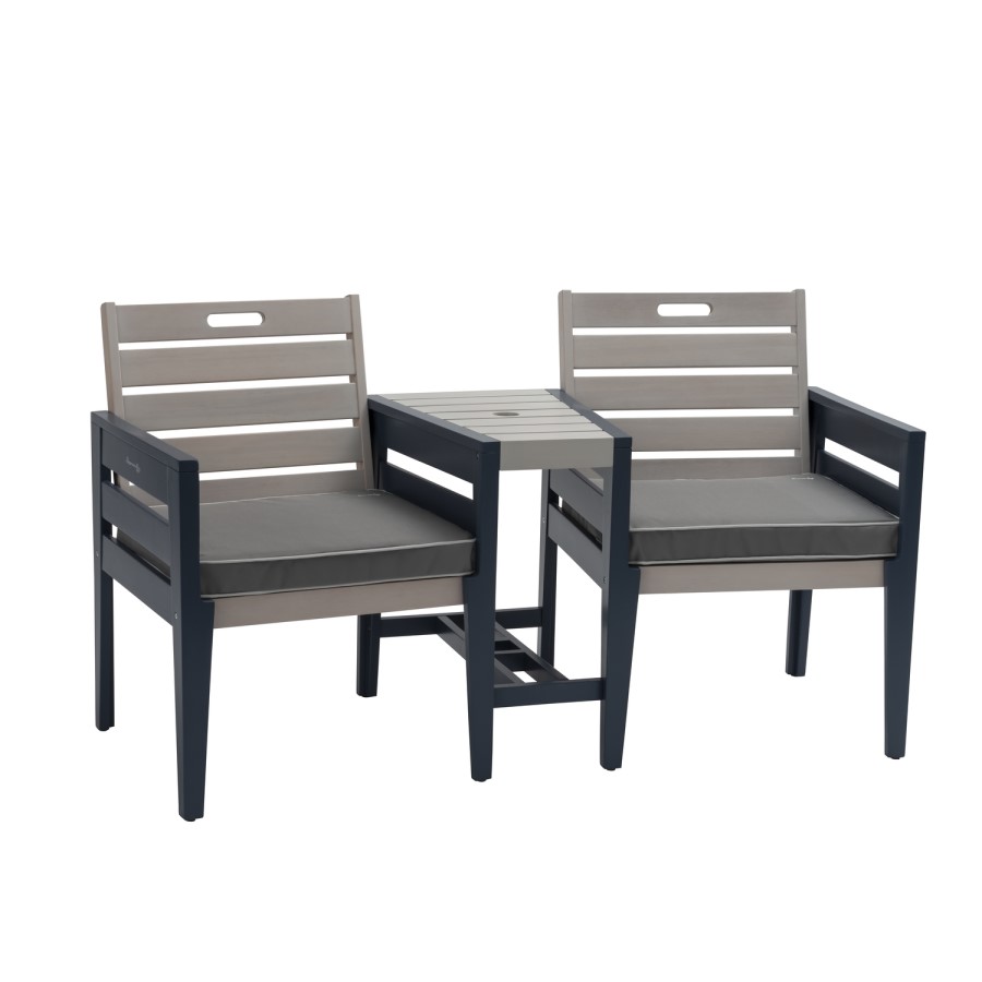 Garden Love Seats in Grey and Blue - Galaxy