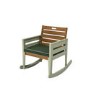 Verdi Wooden Rocking Chair with Seat Pad in Green