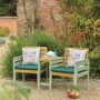 Verdi 2 Seater Garden Love Seat with Table  in Green