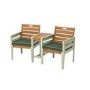 Verdi 2 Seater Garden Love Seat with Table  in Green