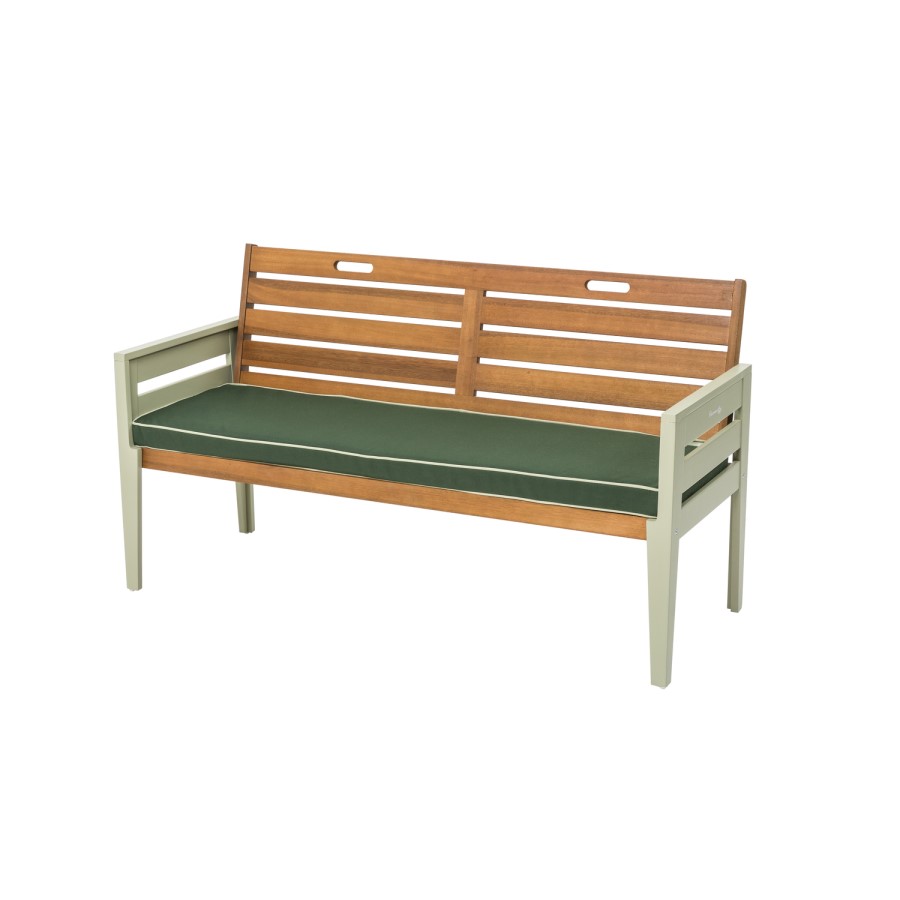 Verdi 3 Seater Garden Bench in Green - Cushion Included