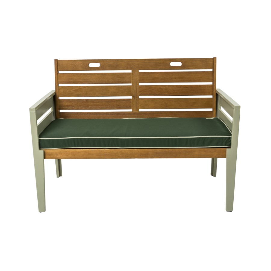 Verdi 3 Seater Garden Bench in Green - Cushion Included