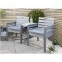 Grigio 2 Seater Garden Chair Set in Grey