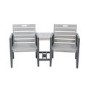 Grigio 2 Seater Garden Chair Set in Grey