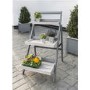 Grigio Garden Folding Plant Stand with 3 Shelves in Grey