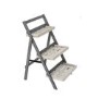 Grigio Garden Folding Plant Stand with 3 Shelves in Grey