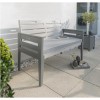 2 Seater Wooden Garden Bench with Cushion Included - Grigio