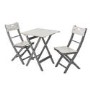 Grey Folding Garden Bistro Set - Grigio