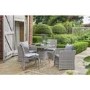 Grey Rattan Garden Dining Set 4 Seater - Morston
