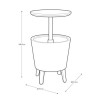 Keter White Plastic Outdoor Illuminated Cool Bar Table