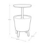 Keter White Plastic Outdoor Illuminated Cool Bar Table