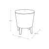 Keter White Plastic Outdoor Illuminated Cool Bar Table