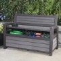 Keter Hudson Grey Garden Storage Bench 227L