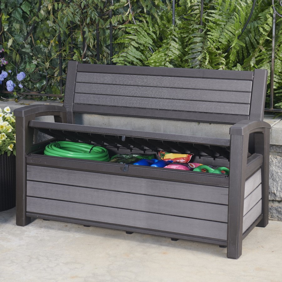 Keter Hudson Grey Garden Storage Bench 227L