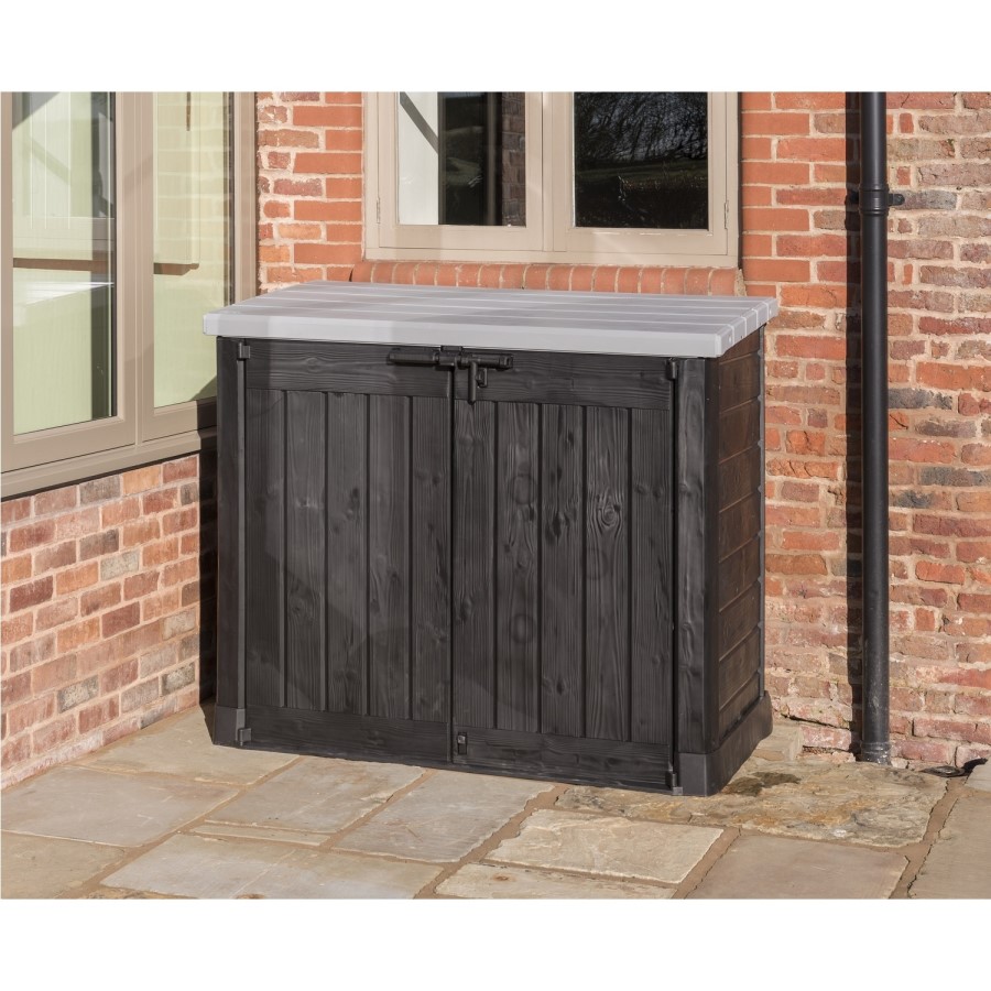 Grey Storage Box with Double Doors - 123.5mx141m