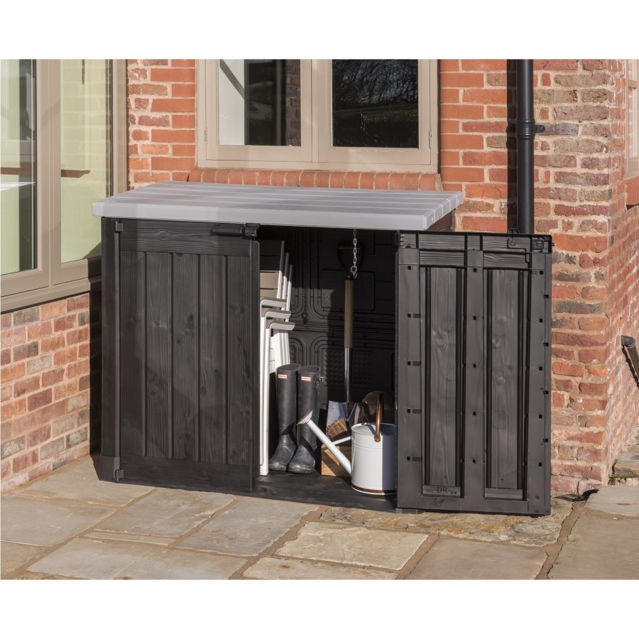 Grey Storage Box with Double Doors - 123.5mx141m