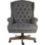 Grey Fabric Chesterfield Executive Office Chair - Teknik Office