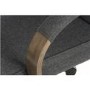 Grey Fabric High Back Office Chair with Wooden Arms and Base - Teknik Office