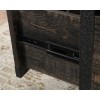 Black Industrial Wooden Office Desk with 2 Drawers - Teknik