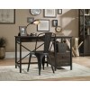 Black Industrial Wooden Office Desk with 2 Drawers - Teknik