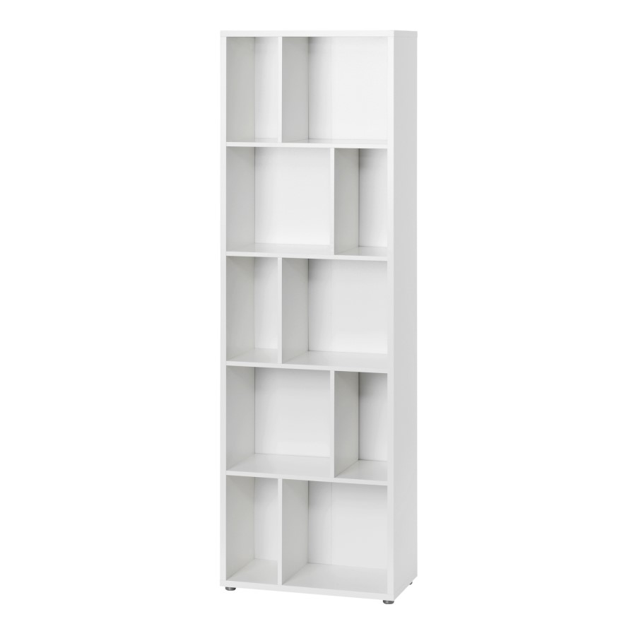 Maze Bookcase 4 Shelves in White