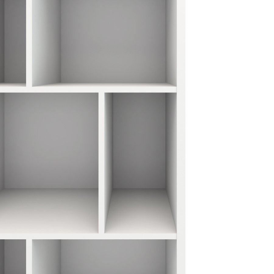 Maze Bookcase 4 Shelves in White