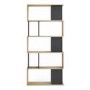 Black & Oak Open Bookcase with 4 Shelves - Maze