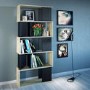 Black & Oak Open Bookcase with 4 Shelves - Maze