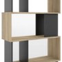 Black & Oak Open Bookcase with 4 Shelves - Maze