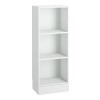 White Basic Low Narrow Bookcase
