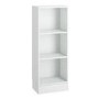 White Basic Low Narrow Bookcase