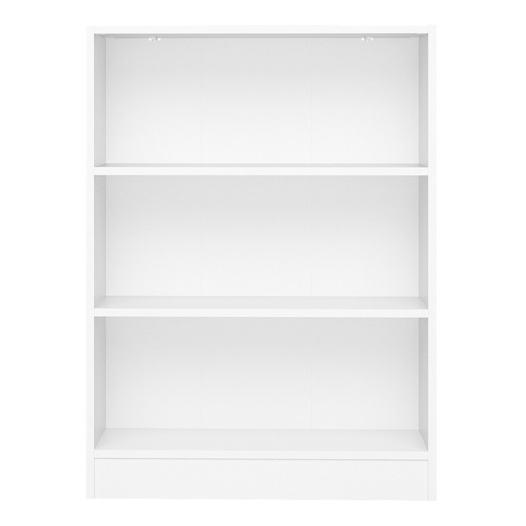 White Basic Low Wide Bookcase