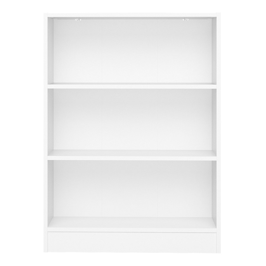 White Basic Low Wide Bookcase