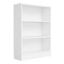 White Basic Low Wide Bookcase