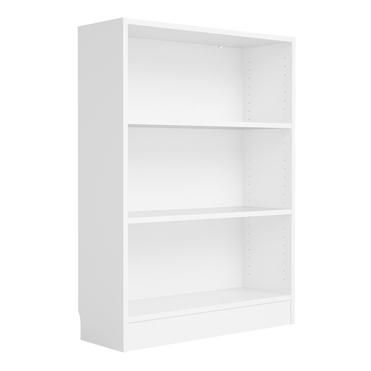 White Basic Low Wide Bookcase