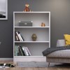 White Basic Low Wide Bookcase