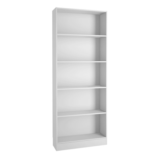 Tall and Wide White Bookcase - Basic