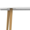 Oval Dining Table in White &amp; Oak Legs - Oslo