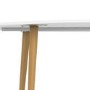 Oval Dining Table in White & Oak Legs - Oslo