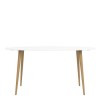 Oval Dining Table in White &amp; Oak Legs - Oslo
