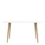 Oval Dining Table in White & Oak Legs - Oslo