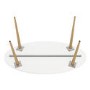 Oval Dining Table in White & Oak Legs - Oslo