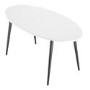 Oval Large Dining Table in White and Black Matt