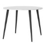 GRADE A1 - Round Dining Table in White and Black Matt